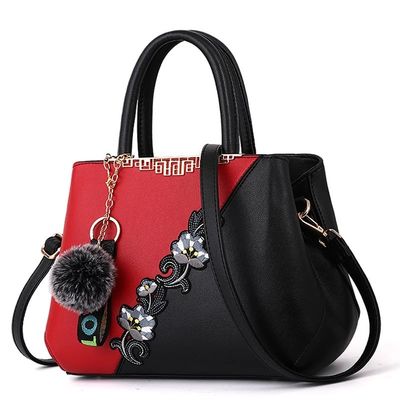 Wasserdichte Elegante Traditionelle chinesische Blumenvase Handtaschen Leder-Tote-Taschen für Frauen