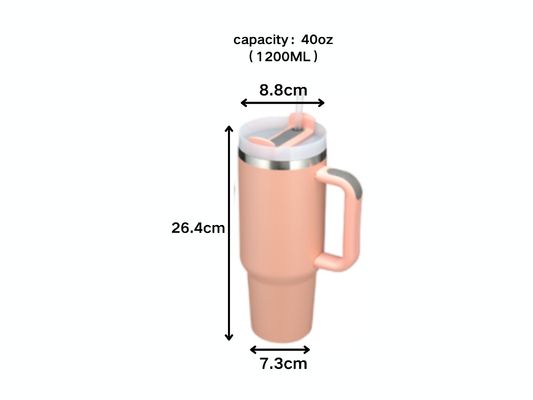 Warme und kalte Getränke Langlebige, verschüttungssichere, Edelstahl-Tumbler-Tasse mit Griff