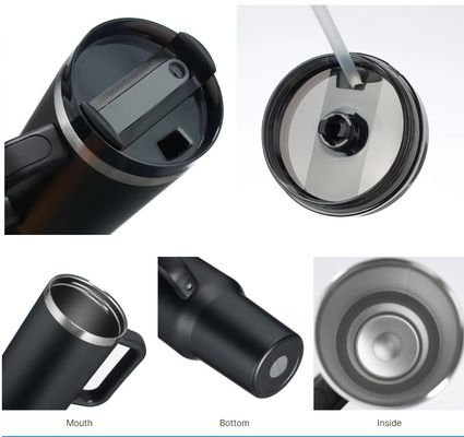 Warme und kalte Getränke Langlebige, verschüttungssichere, Edelstahl-Tumbler-Tasse mit Griff
