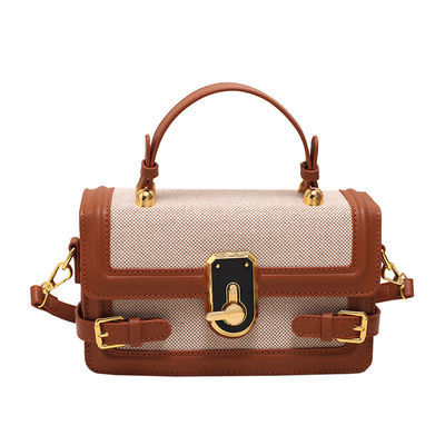 Kamera Crossbody Handtasche Vintage Strickgewebe mit langem Schulterband und Reißverschluss auf Ins im Sommer