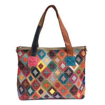 Handtaschen für Damen Handtaschen für Tote-Taschen Designer Vintage-Ledertasche für den Böhmischen Stil