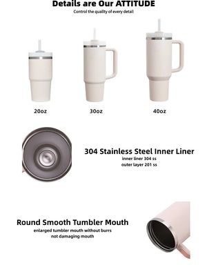 Zurück in die Schule Muss-Have Custom 40oz Abenteuer Reisen Kaffeetasse mit Griff Tumbler