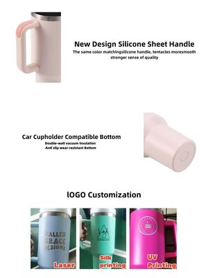 Zurück in die Schule Muss-Have Custom 40oz Abenteuer Reisen Kaffeetasse mit Griff Tumbler