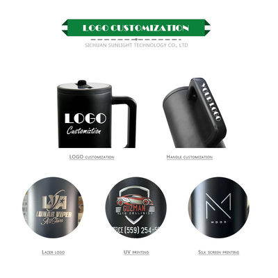 40oz Edelstahl Kaffeekuppen mit Griff und Flip Top Stroh-Tumbler