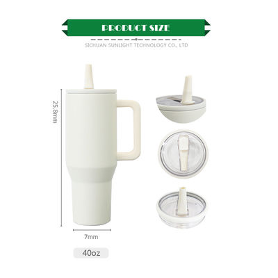 40oz Edelstahl Kaffeekuppen mit Griff und Flip Top Stroh-Tumbler