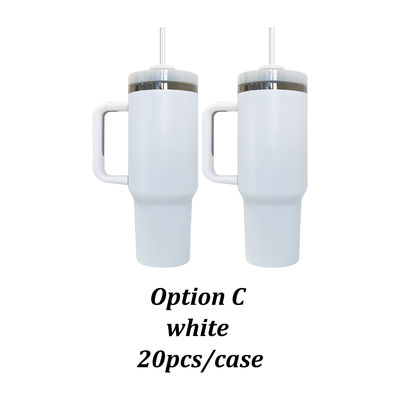 40oz Mischgeschenk-Reise-Tumbler Weiß-Schwarz Makaron Regenbogenpulver Gold überzogen für Laser-Gravur RTS H2.0