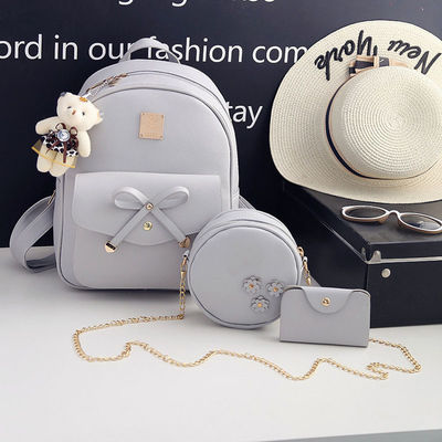 3 Stück Set Bogen Rund Rucksack Schulter Tasche Crossbody Handtasche für weibliche Stil