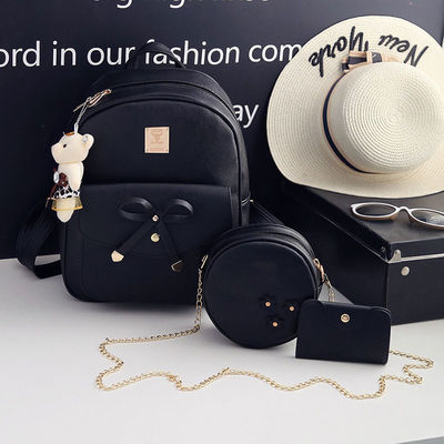 3 Stück Set Bogen Rund Rucksack Schulter Tasche Crossbody Handtasche für weibliche Stil