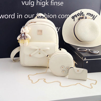 3 Stück Set Bogen Rund Rucksack Schulter Tasche Crossbody Handtasche für weibliche Stil