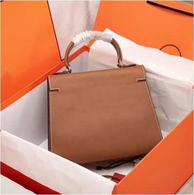 europäisch-amerikanischer Design Schließschloss Palm Print Leder Schultertasche für Damenmode