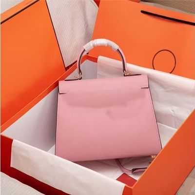 europäisch-amerikanischer Design Schließschloss Palm Print Leder Schultertasche für Damenmode