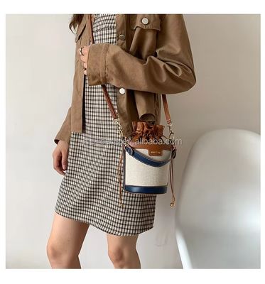 Elegante Luxus Designer Bucket Bag für Damen und Mädchen mit Ziehseile Leder und 2 Farben