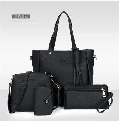 NATIONAL Style Unisex PU Leder Crossbody Tasche mit großer Kapazität und Lychee Muster