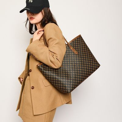 Benutzerdefiniertes Logo akzeptiert Luxus-gedruckte Handtasche Frauen PU Schultertasche Damen-Tote-Tasche LDTC-RTS88
