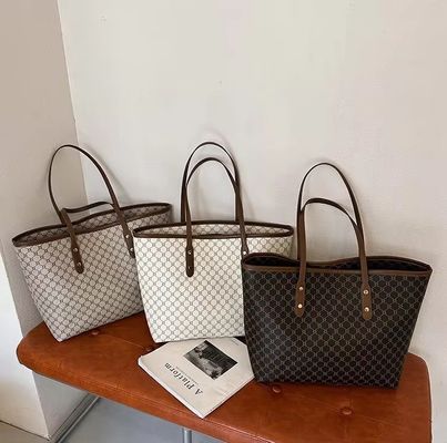Benutzerdefiniertes Logo akzeptiert Luxus-gedruckte Handtasche Frauen PU Schultertasche Damen-Tote-Tasche LDTC-RTS88