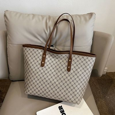 Benutzerdefiniertes Logo akzeptiert Luxus-gedruckte Handtasche Frauen PU Schultertasche Damen-Tote-Tasche LDTC-RTS88