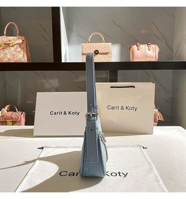 Stylische Herzensform Denim Handtasche für Frauen Einzelgriffe Reißverschluss Baumwolle Auskleidung