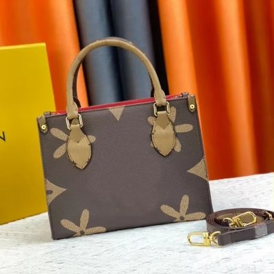 Slip-On-Schließbeutel Damen Handtasche mit echtem Leder und robustem Hartlederdesign