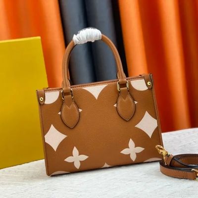 Slip-On-Schließbeutel Damen Handtasche mit echtem Leder und robustem Hartlederdesign
