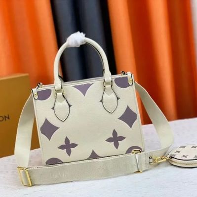 Slip-On-Schließbeutel Damen Handtasche mit echtem Leder und robustem Hartlederdesign