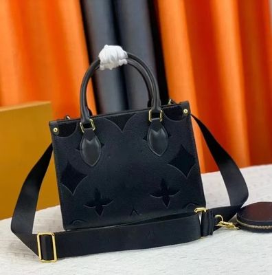 Slip-On-Schließbeutel Damen Handtasche mit echtem Leder und robustem Hartlederdesign