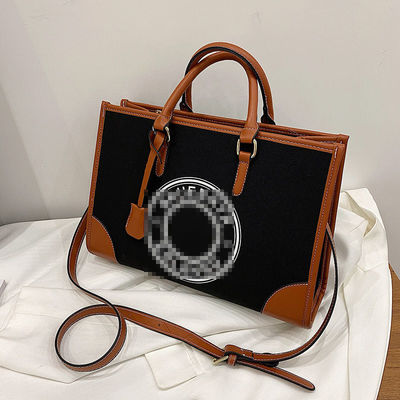 2024 Handtasche aus Leinwand für Damen mit einer großen Handtasche und einem Reißverschluss