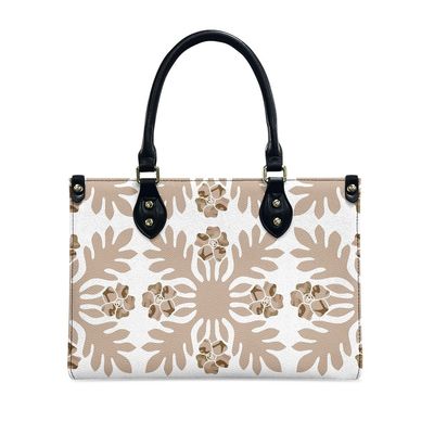 Alle Jahreszeiten Schwarz und Weiß Polynesianische Luxus Damen Schultertasche Hauptmaterial PVC