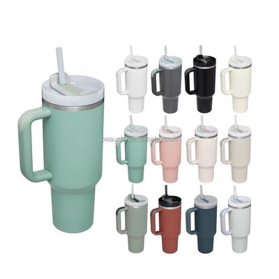 2.0 Beauchy Custom 40oz Edelstahl Vakuum isolierte Reisemug mit Stroh mit Kappe