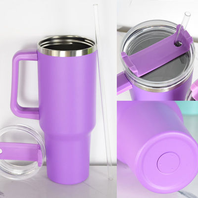Kaffee-Tee-Bier-Wasser-Tumbler-Tasse mit Griff Strohdeckel Leopard-Gravierendes Design