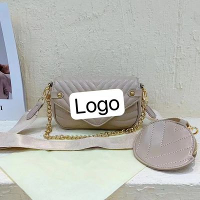 Retro-Frauen-Taschen 2023 Massivfarbige Handtaschen mit Ketten-Kreuzkörper in Bilderfarbe