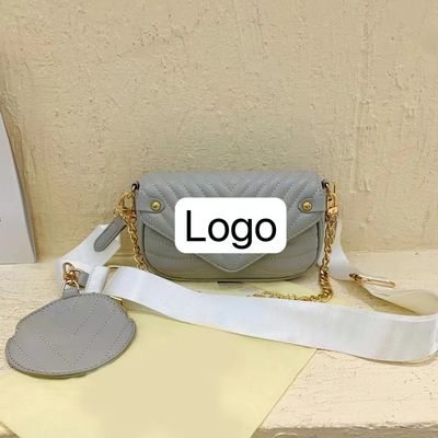 Retro-Frauen-Taschen 2023 Massivfarbige Handtaschen mit Ketten-Kreuzkörper in Bilderfarbe