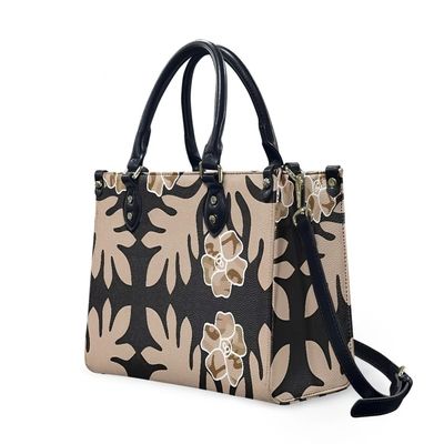 Custom Polynesian Samoan Tribal Blumenleder Handtaschen für Frauen in Standardgröße