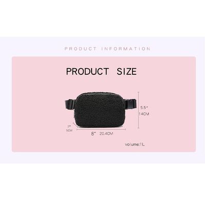 Luxus-Plüsch-Kreuzkörper Fanny-Pack Taschen Modische Handtasche Briefmuster