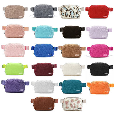 Luxus-Plüsch-Kreuzkörper Fanny-Pack Taschen Modische Handtasche Briefmuster