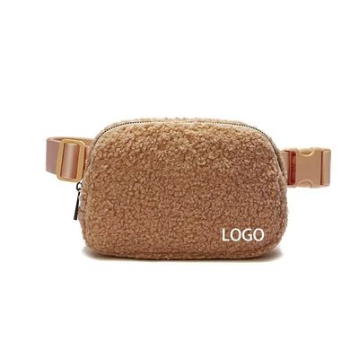 Luxus-Plüsch-Kreuzkörper Fanny-Pack Taschen Modische Handtasche Briefmuster