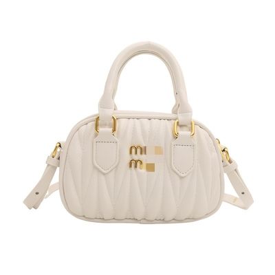 Sommer-Damen-Kleine-Leder-Botschaftstasche mit Mini-Fliesen-Muster und ZIP-Sperre