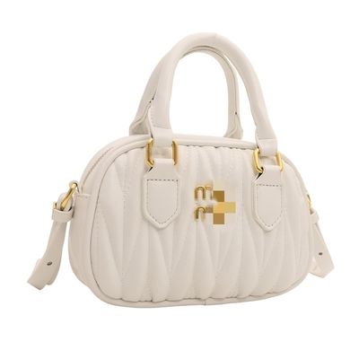Sommer-Damen-Kleine-Leder-Botschaftstasche mit Mini-Fliesen-Muster und ZIP-Sperre