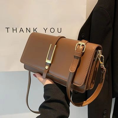 PU-Leder-Schultertasche für Frauen Modische Kleidung Stil Zwei Gurte Wasserdicht