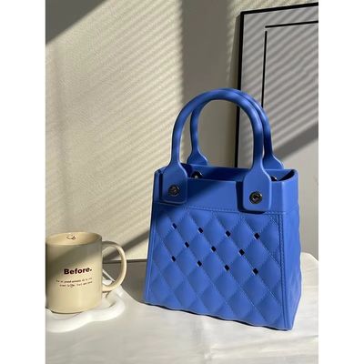 Fashion Style EVA Gummi Silikon Handtote für Frauen Sommer Lady Strandtasche in Schwarz