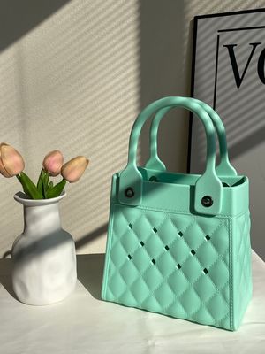 Fashion Style EVA Gummi Silikon Handtote für Frauen Sommer Lady Strandtasche in Schwarz
