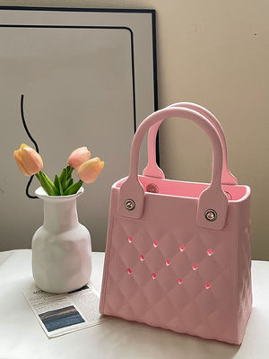 Fashion Style EVA Gummi Silikon Handtote für Frauen Sommer Lady Strandtasche in Schwarz