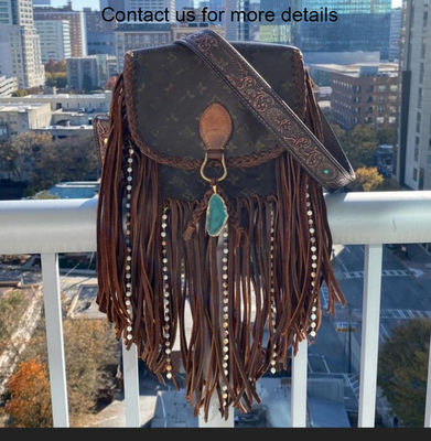 Echte Ledertaschen mit Tassels Handba Modisch LL-Set mit Nylon-Verschluss