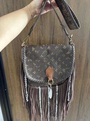 Echte Ledertaschen mit Tassels Handba Modisch LL-Set mit Nylon-Verschluss