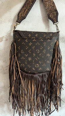 Echte Ledertaschen mit Tassels Handba Modisch LL-Set mit Nylon-Verschluss