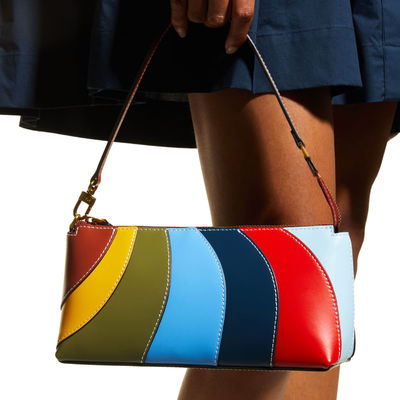 Lange Streifen Modetrends Neueste elegante Damen Schultertaschen mit Schloss Dekoration