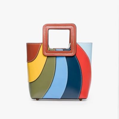 Lange Streifen Modetrends Neueste elegante Damen Schultertaschen mit Schloss Dekoration