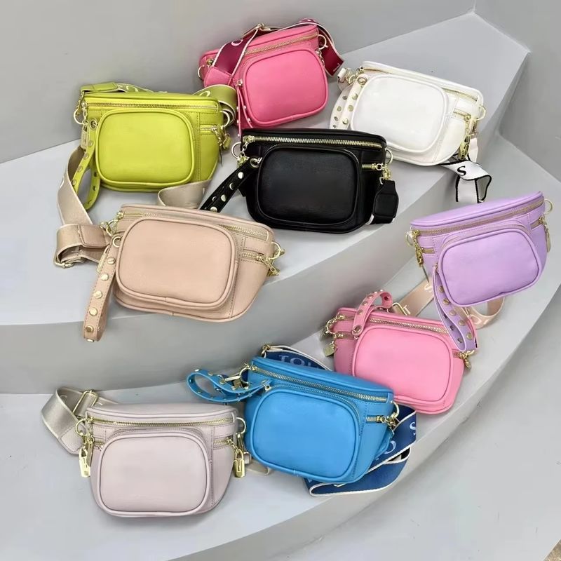 Einzelgriffige Vintage-Leder-Kreuzkörper-Taille-Tasche für Damen-Kamera-Schulter-Handtaschen