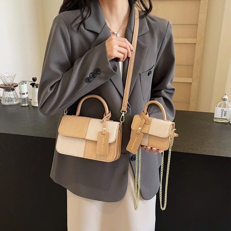 Stylische Handtaschen für Frauen am Strand Großkapazität PVC-Tote-Tasche mit Reißverschluss und zwei Gurten