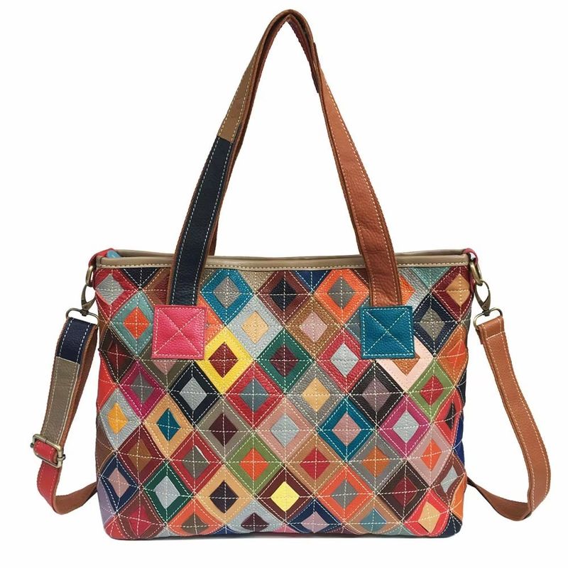 Handtaschen für Damen Handtaschen für Tote-Taschen Designer Vintage-Ledertasche für den Böhmischen Stil