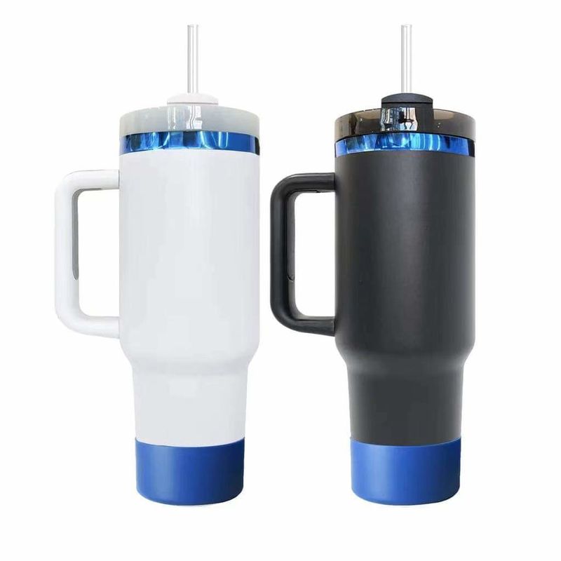 40oz Mischgeschenk-Reise-Tumbler Weiß-Schwarz Makaron Regenbogenpulver Gold überzogen für Laser-Gravur RTS H2.0